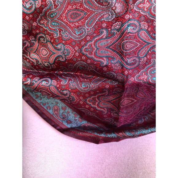 100% Silk Scarf, Silk Meditatiom Shawl, Silk Shawl, Silk Paisley Scarf, Brocade - Picture 5 of 10